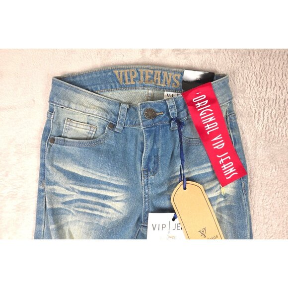 NWT VIP "Destructed Collection" Sculpting Stretch Distressed Jeans Size 00 - Picture 2 of 12